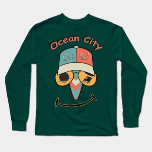 Ocean City New Jersey Makes me Smile Long Sleeve T-Shirt